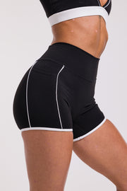 Short Noir à Bandes Blanches – Soleil du Sud