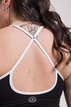 Top Noir Bandes Blanches – Soleil du Sud