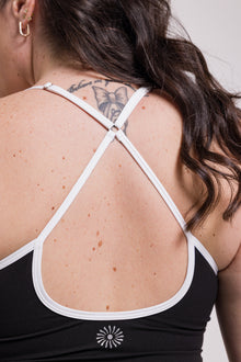 Top Noir Bandes Blanches – Soleil du Sud