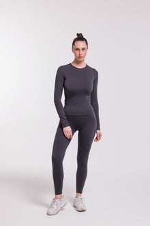 Legging Gris Taille Haute - Soleil du Sud