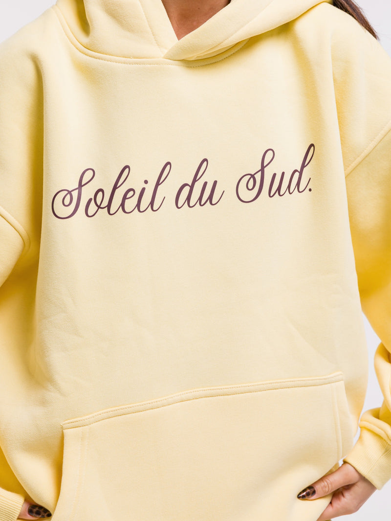 Sweat Jaune à Capuche – Soleil du Sud